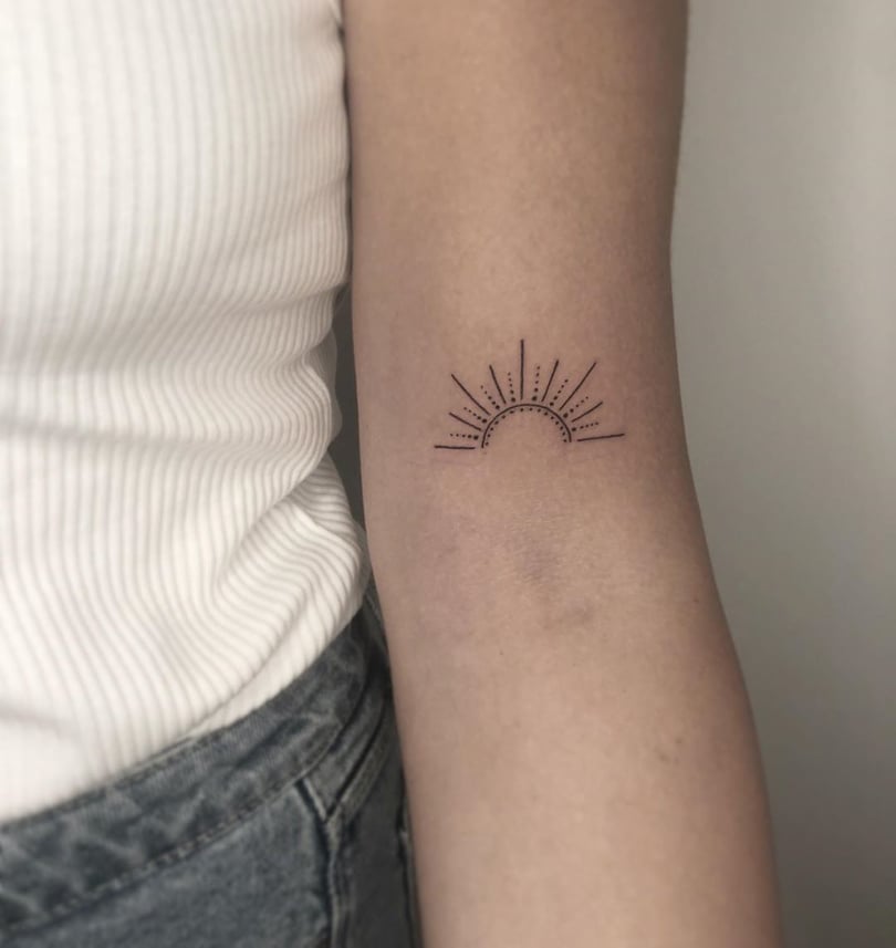 Small Tattoo Ideas with Meaning - Sun Tattoo
