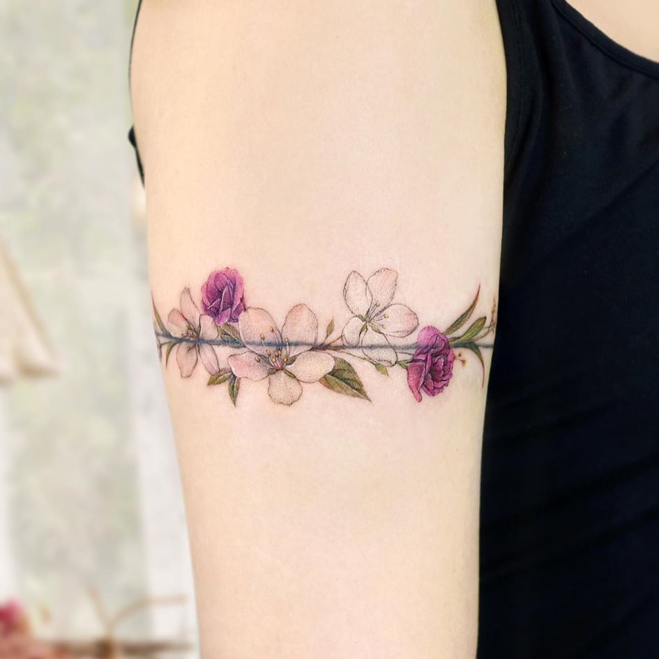 Small Tattoo Ideas with Meaning - Cherry Blossom Tattoo