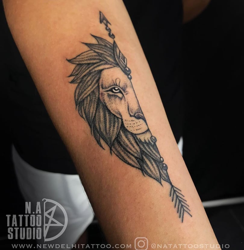 Small Tattoo Ideas with Meaning - Lion Tattoo