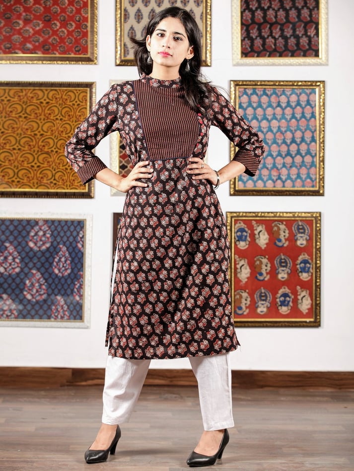 Buy Designer Full Flair Work Anarkali Kurti Rayon Multi Color Online in  India  Etsy