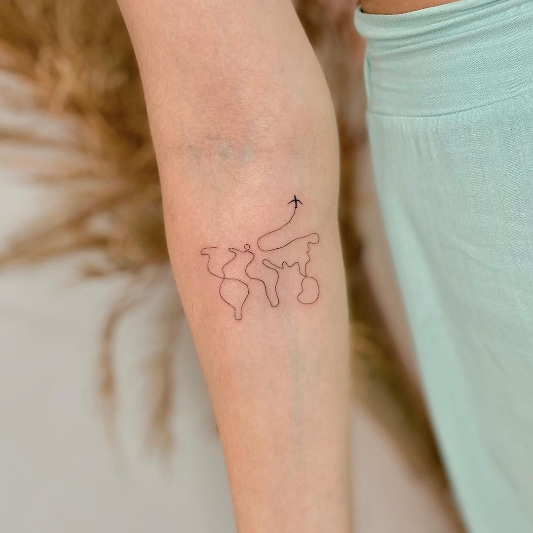 101 Amazing World Map Tattoo Designs You Need To See   Daily Hind News