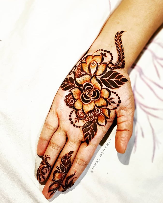 Indian Traditional mehndi design, henna with mehndi leaves (gorintaku) in  different style | Unique mehndi designs, Mehndi designs book, Mehndi designs  for hands
