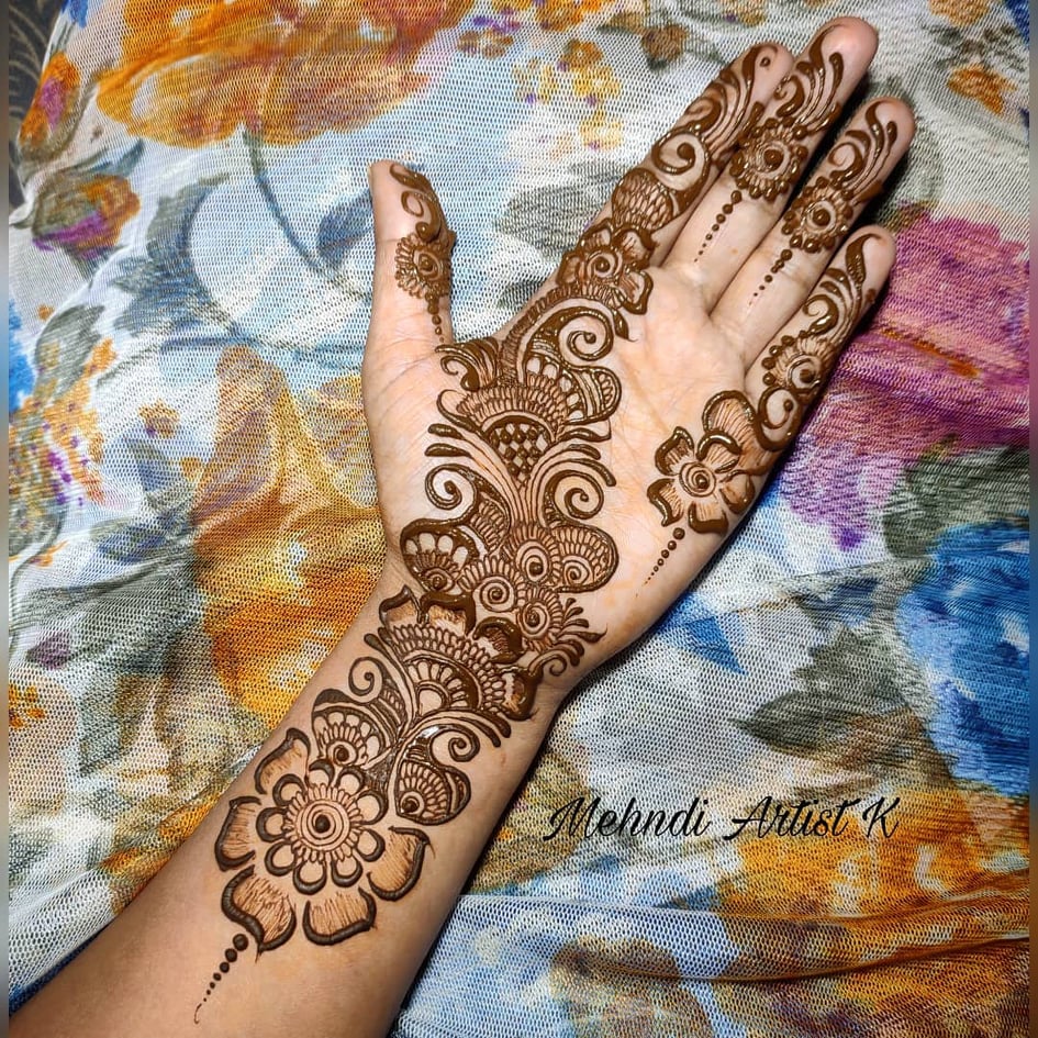 Front Hand Arabic Mehndi Designs for Stylish Girls Women, Simple & Easy