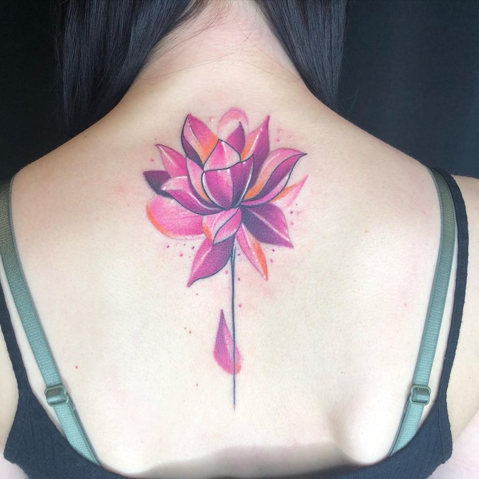Tattoo of Lotus lower back Perfect balance tattoo  custom tattoo designs  on TattooTribescom