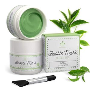 Green Tea Carbonated Bubble Mask with Face Applicator by Matykos