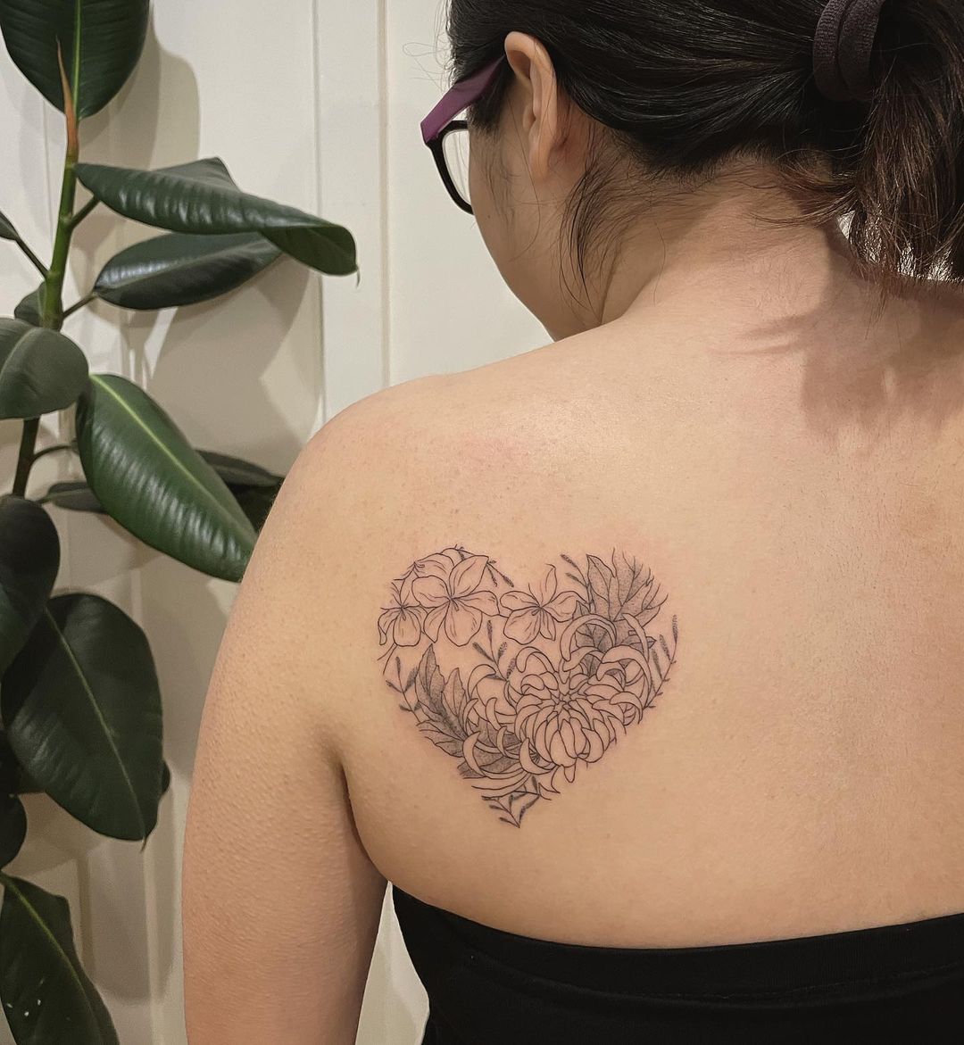 Lotus Flower Heart Temporary Temporary Waterproof Tattoo For Men and Women   Amazonin Beauty