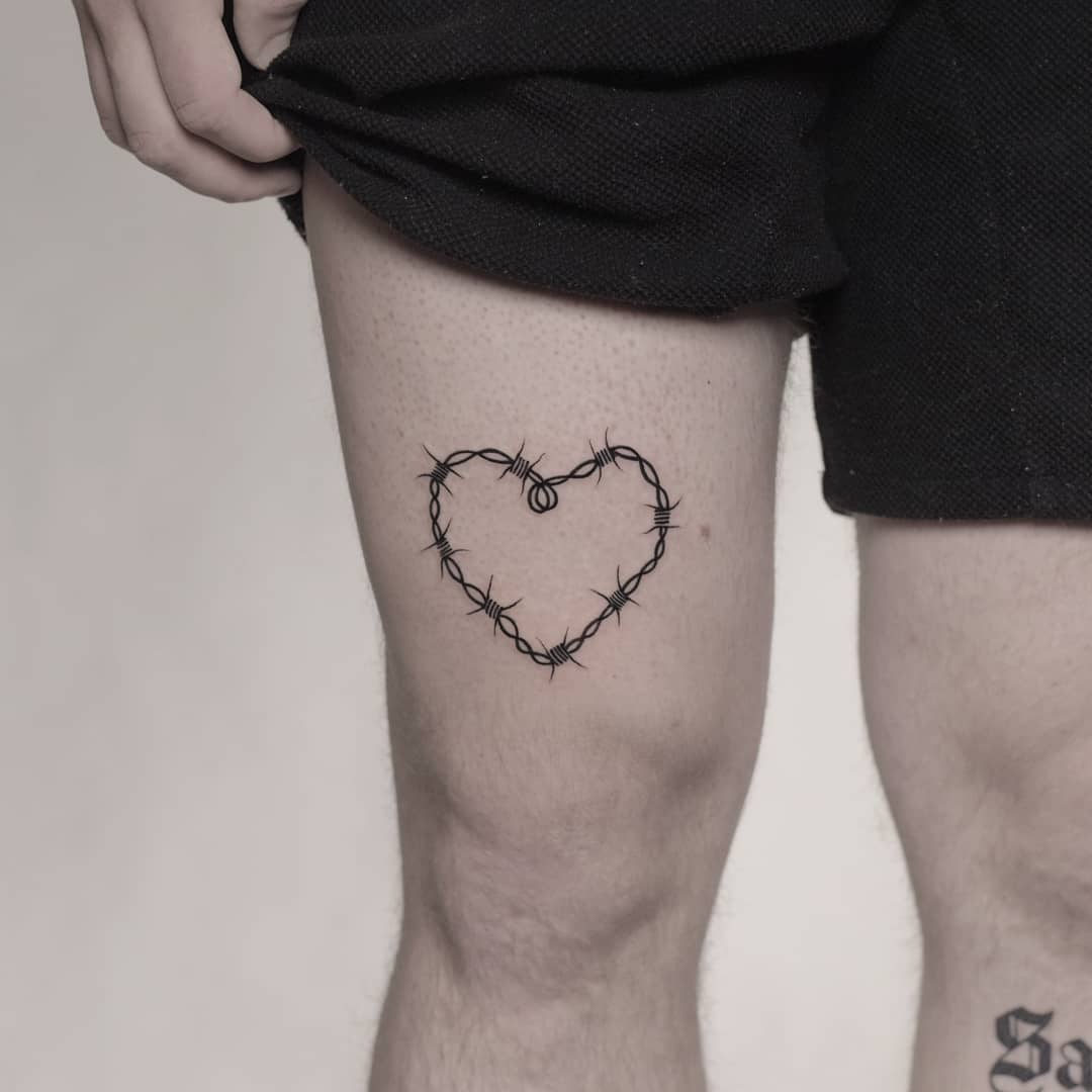Tattoo tagged with flower heart peony snake thigh trad woman   inkedappcom