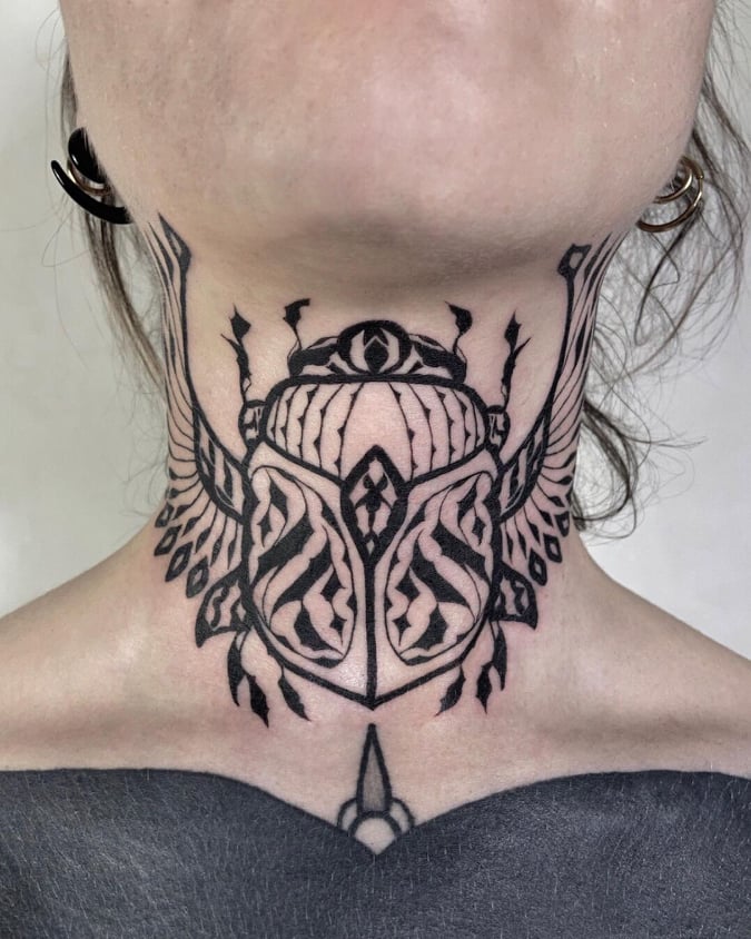33 Incredible Om Neck Tattoos  Tattoo Designs  TattoosBagcom
