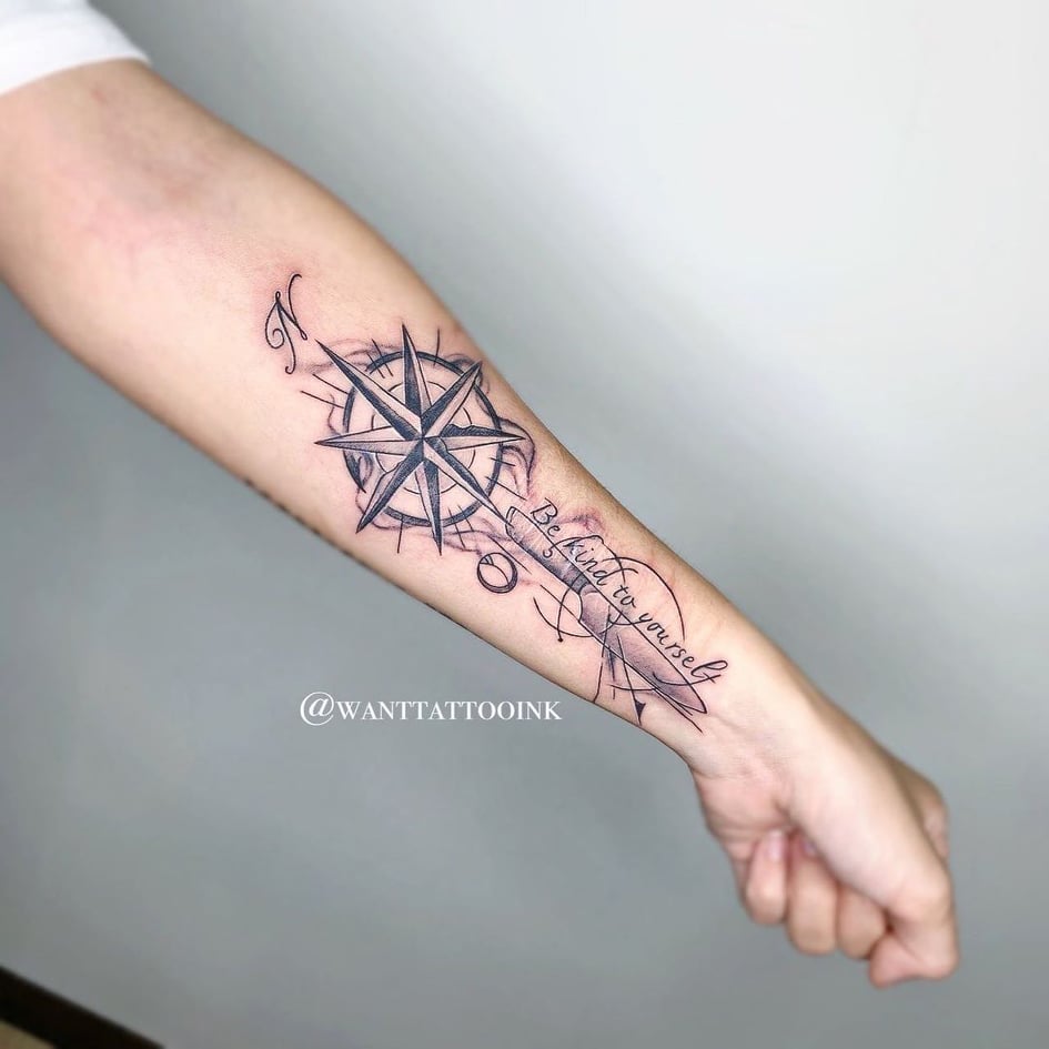 20 Unique Compass Tattoo Designs For Men and Women - Tikli