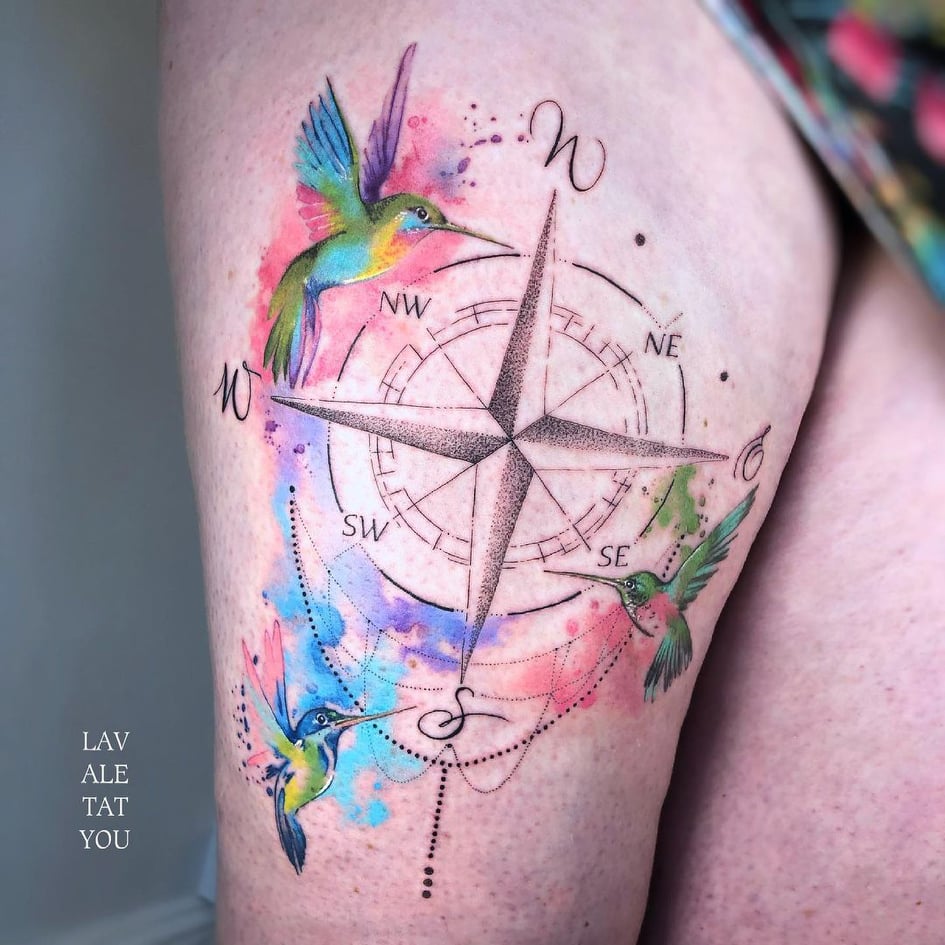 20 Unique Compass Tattoo Designs For Men and Women - Tikli