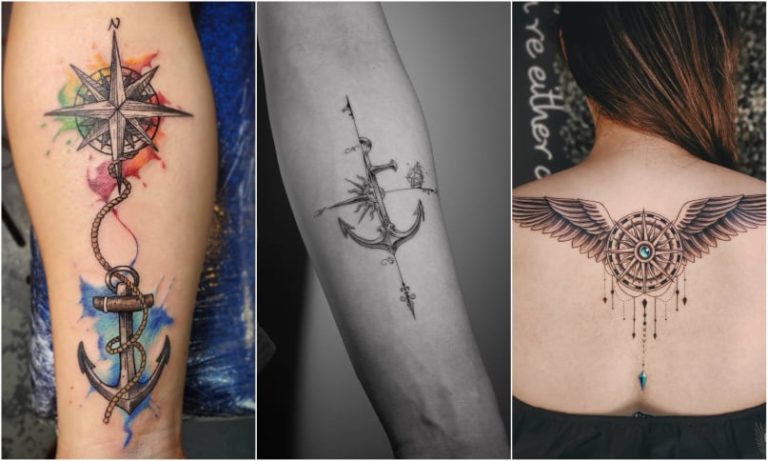 Minimalist Compass Tattoo Designs - wide 3