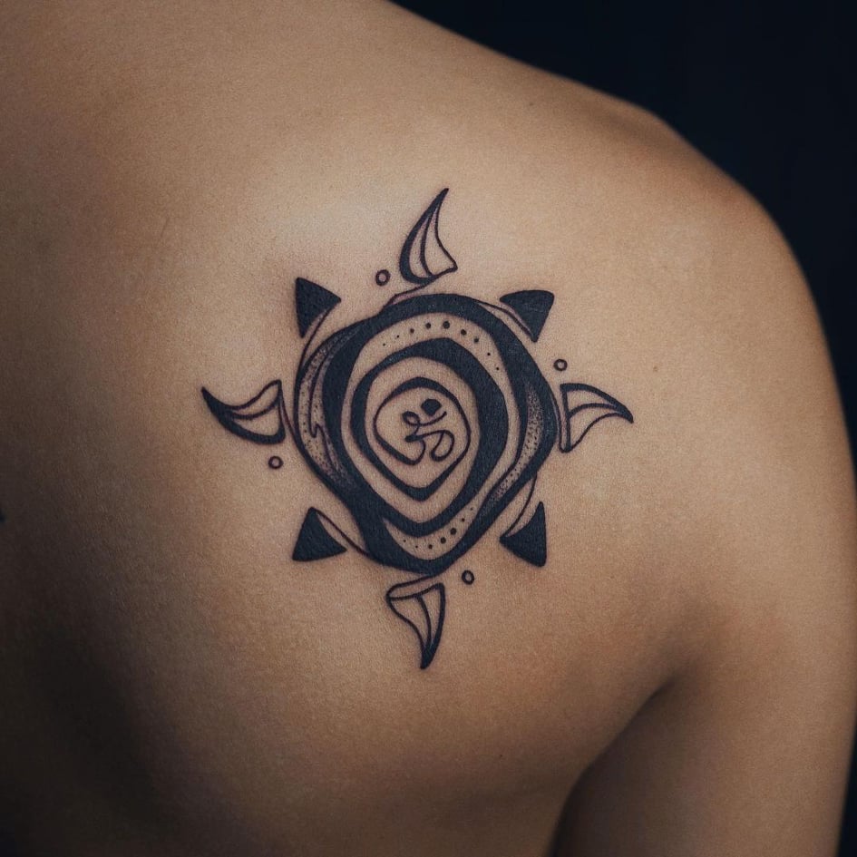 Ordershock Sun with Om Tattoo Temporary Body Waterproof Boy and Girl Tattoo   Price in India Buy Ordershock Sun with Om Tattoo Temporary Body  Waterproof Boy and Girl Tattoo Online In India
