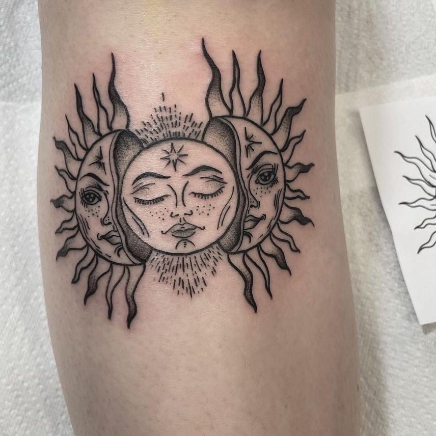 20+ Sun Tattoo Designs Ideas That Will Make You Shine - Tikli