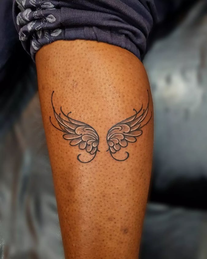 Wings Tattoo on Back  Black Poison Tattoos