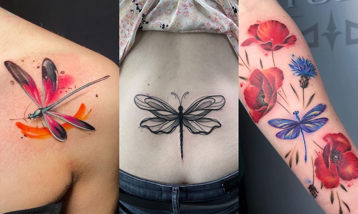 Top 15 Beautiful Dragonfly Tattoo Designs and Ideas