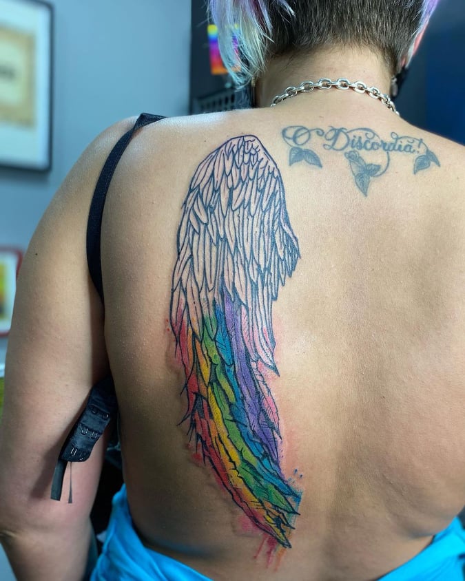 angel wings tattoo 