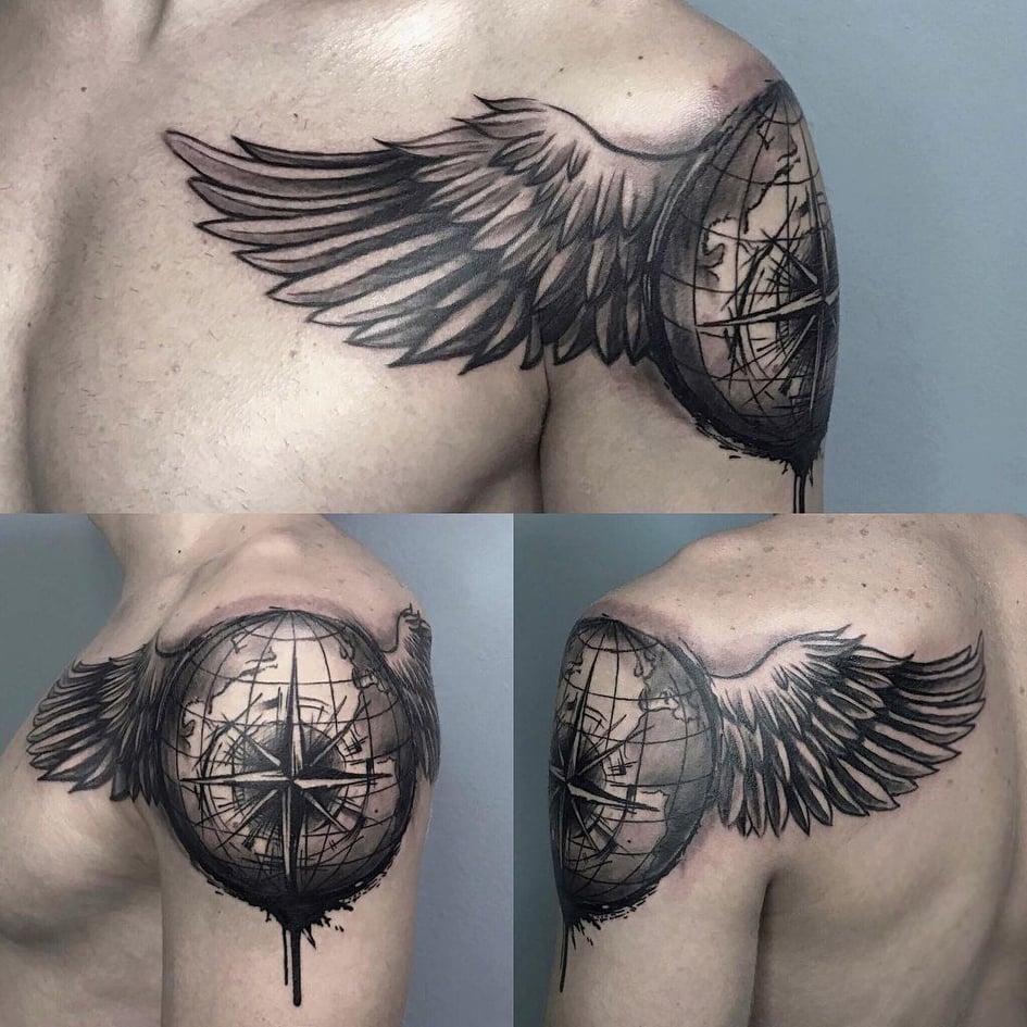 150 Shoulder Tattoos  Feather tattoos Shoulder tattoo Wings tattoo
