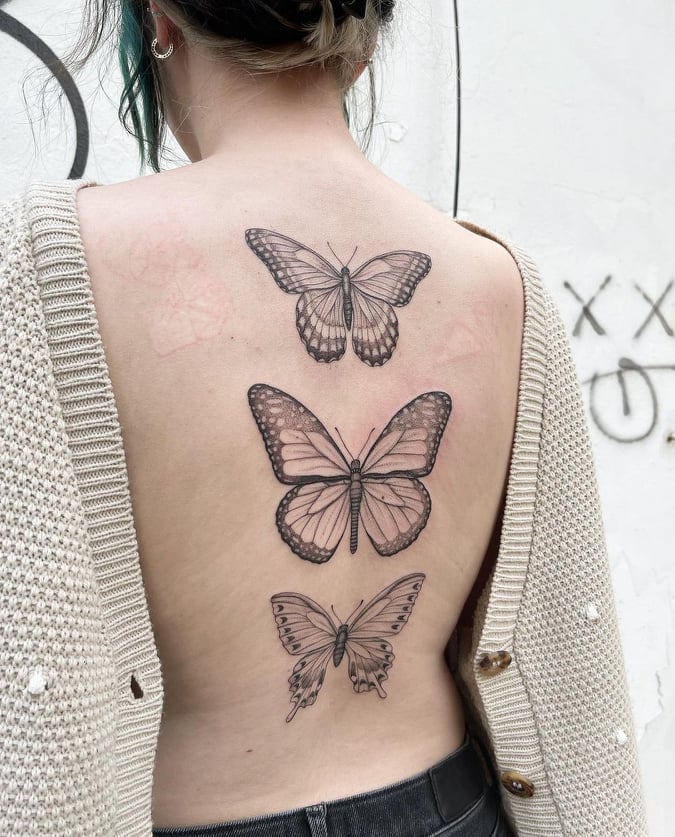 11 Best Butterfly Lower Back Tattoo Designs