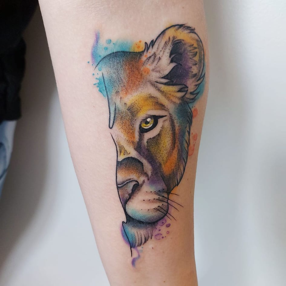 40 New Watercolor Lion Tattoo Designs For Girls 2022  BEST Lion Tattoos  For Ladies  Womens Tattoo  YouTube