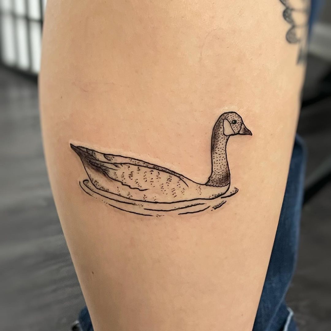 Simple Duck Tattoos That Will Make You Smile  Noon Line Art