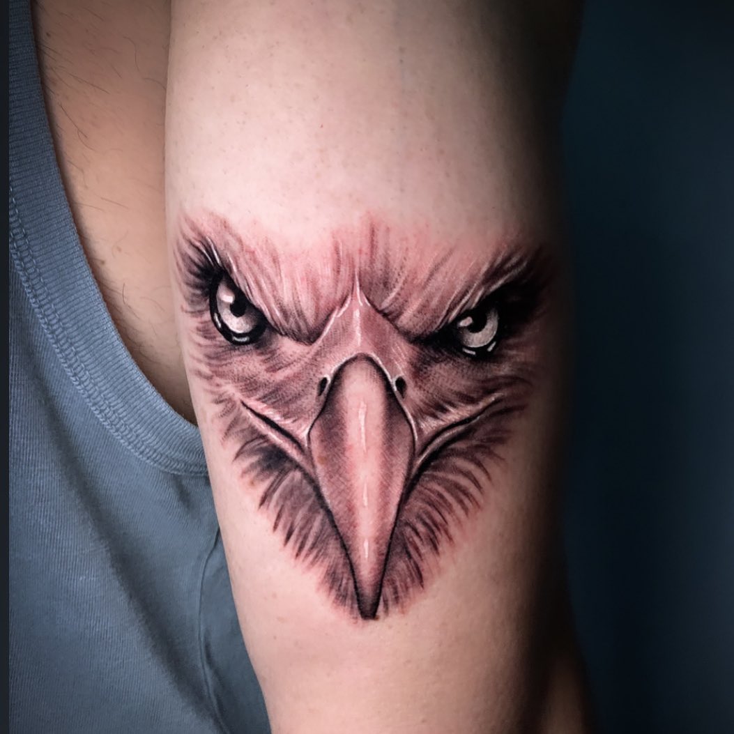 Tattoo uploaded by Liz Andrus  Eagle with third eye on chest  Tattoodo