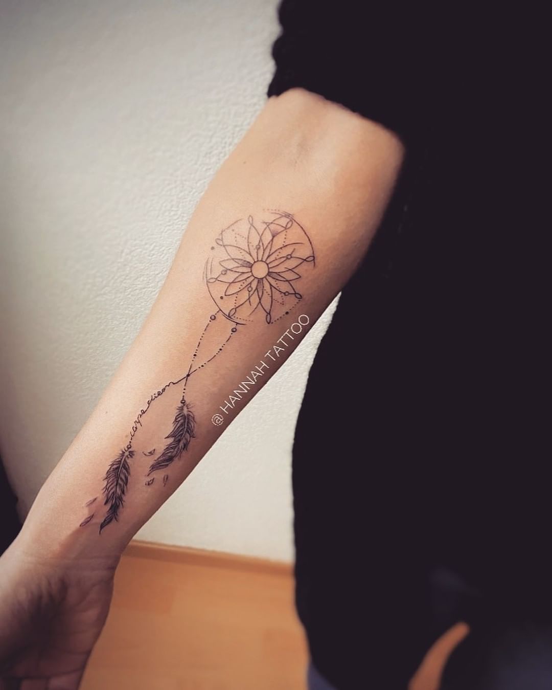 Meaningful Dream Catcher Tattoo on Thigh  neartattoos