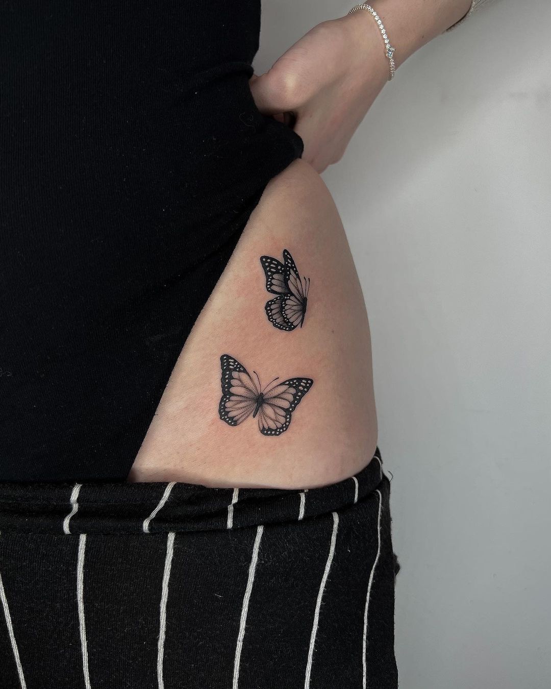 butterfly tattoo  Butterfly tattoo Hip tattoo Small butterfly tattoo