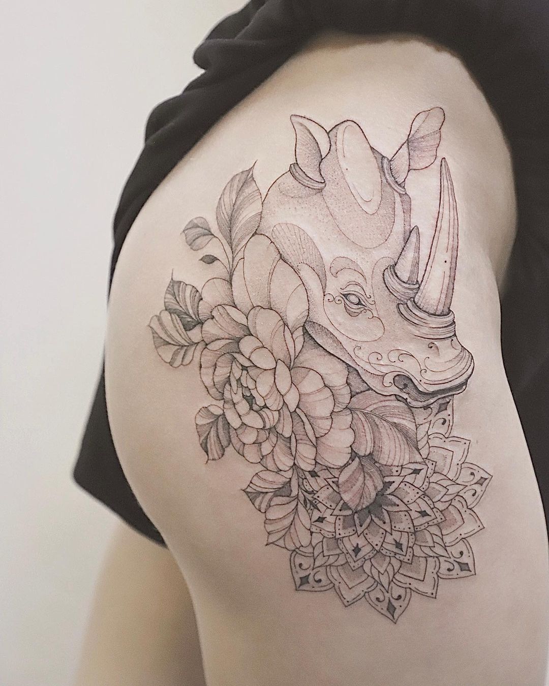 floral mandala tattoo hip by doristattoo on DeviantArt