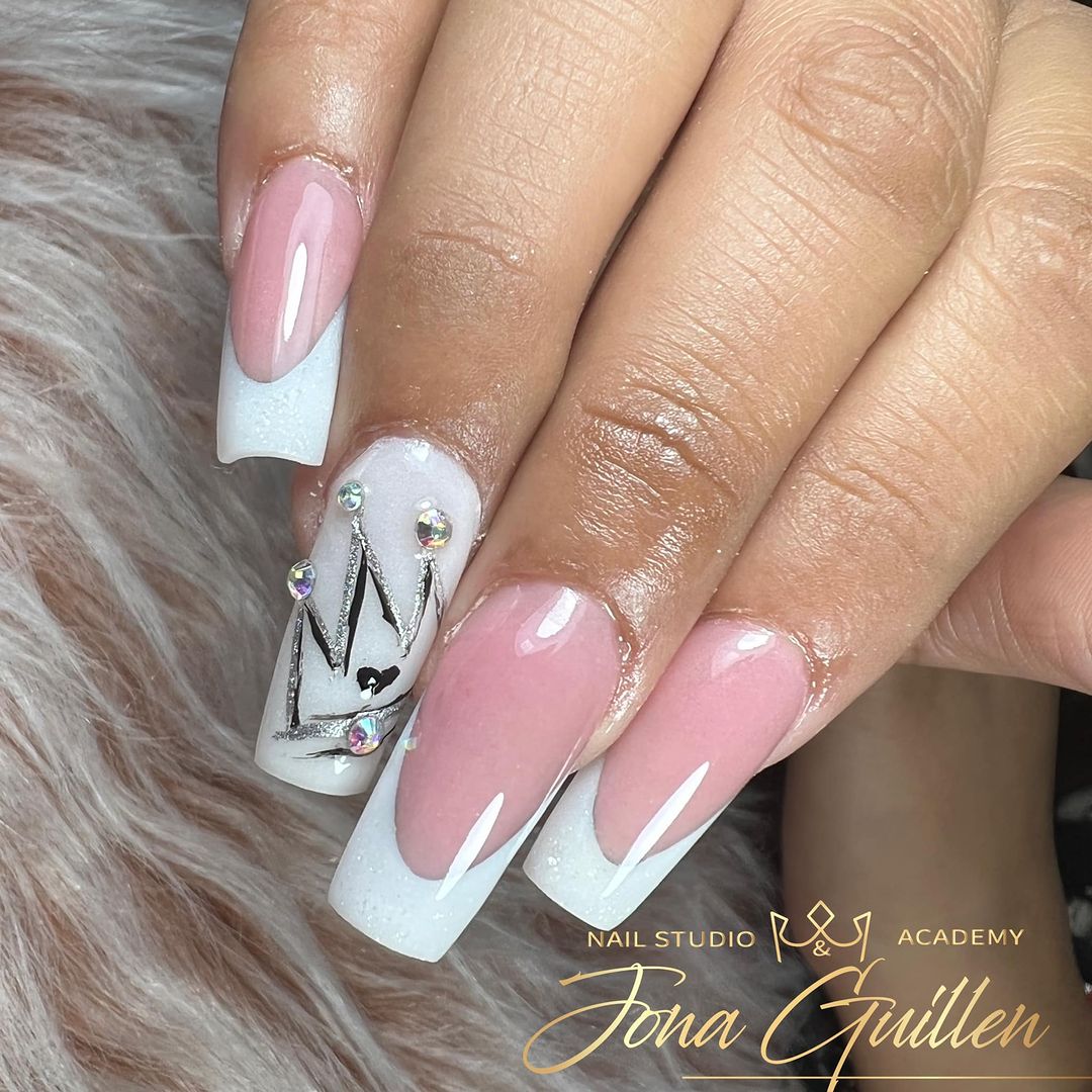 white nail designs 