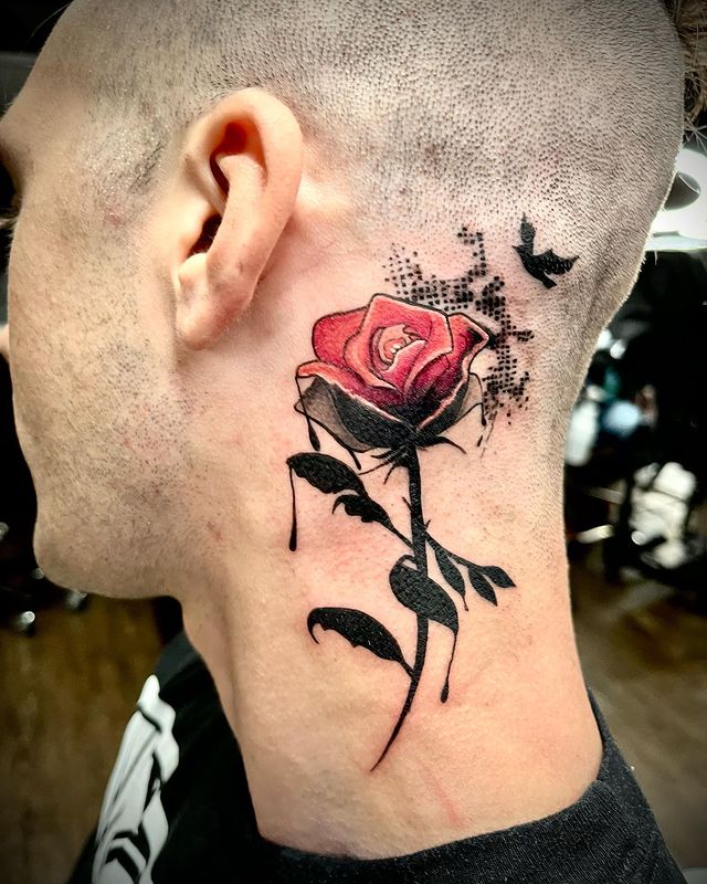 Rose Neck Tattoos  Photos of Works By Pro Tattoo Artists at theYoucom