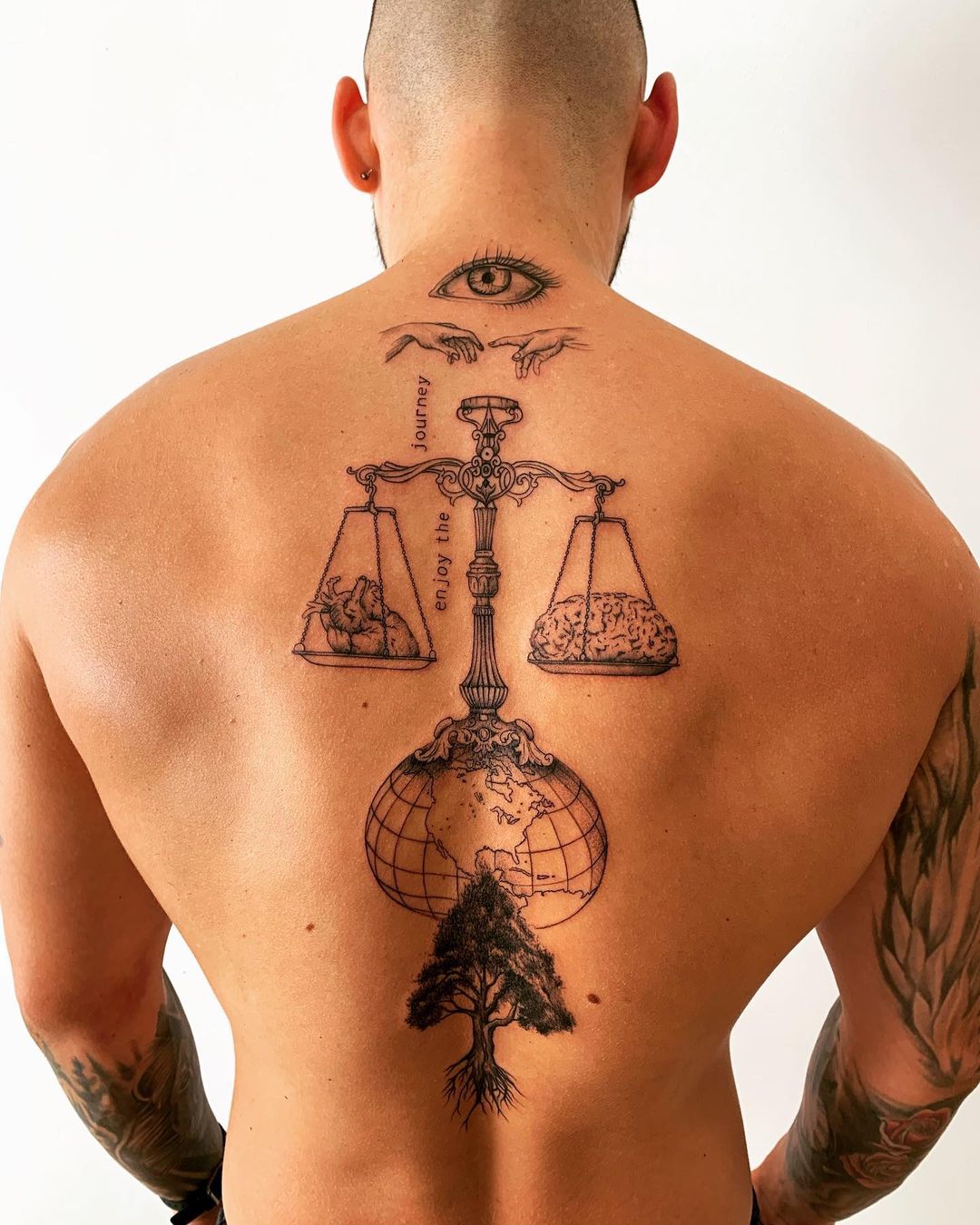 Men's Back Tattoo