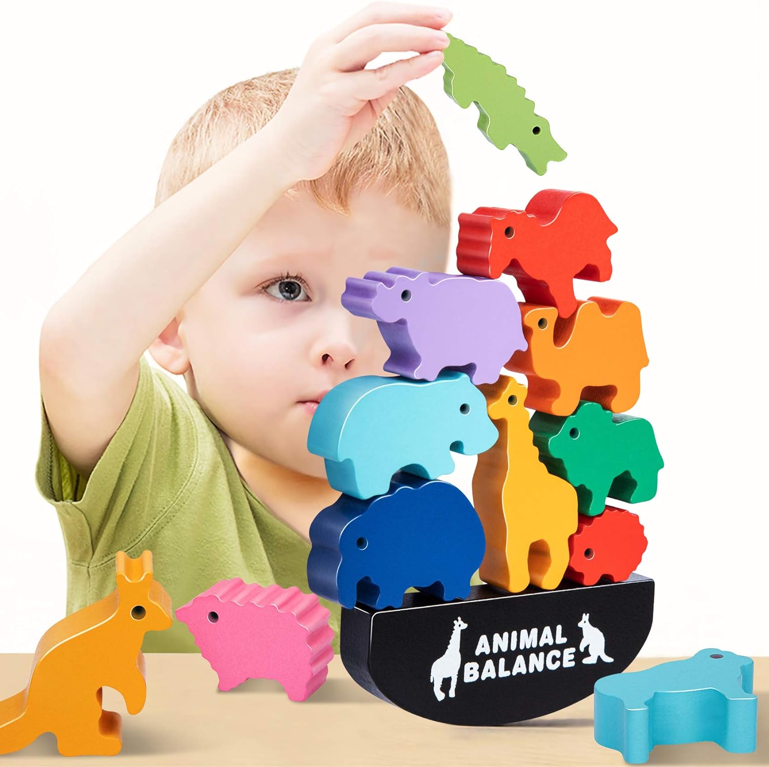 Stacking Toys Wooden Blocks for Kids